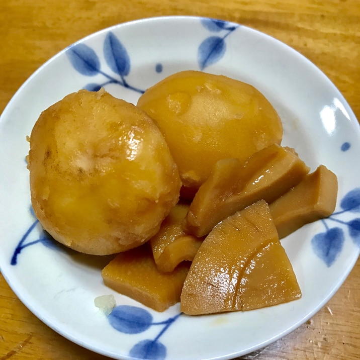 旬の味が！新じゃがとたけのこの炊き合わせ